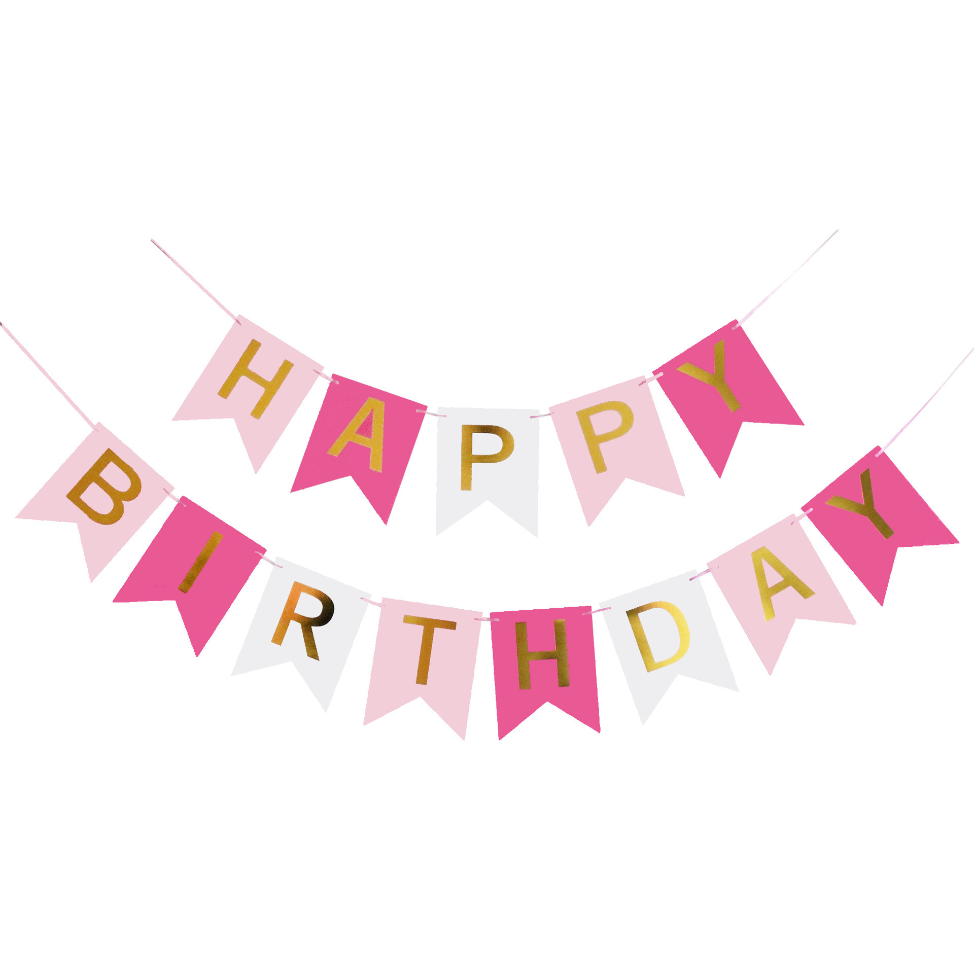 Happy Birthday Banners Pink