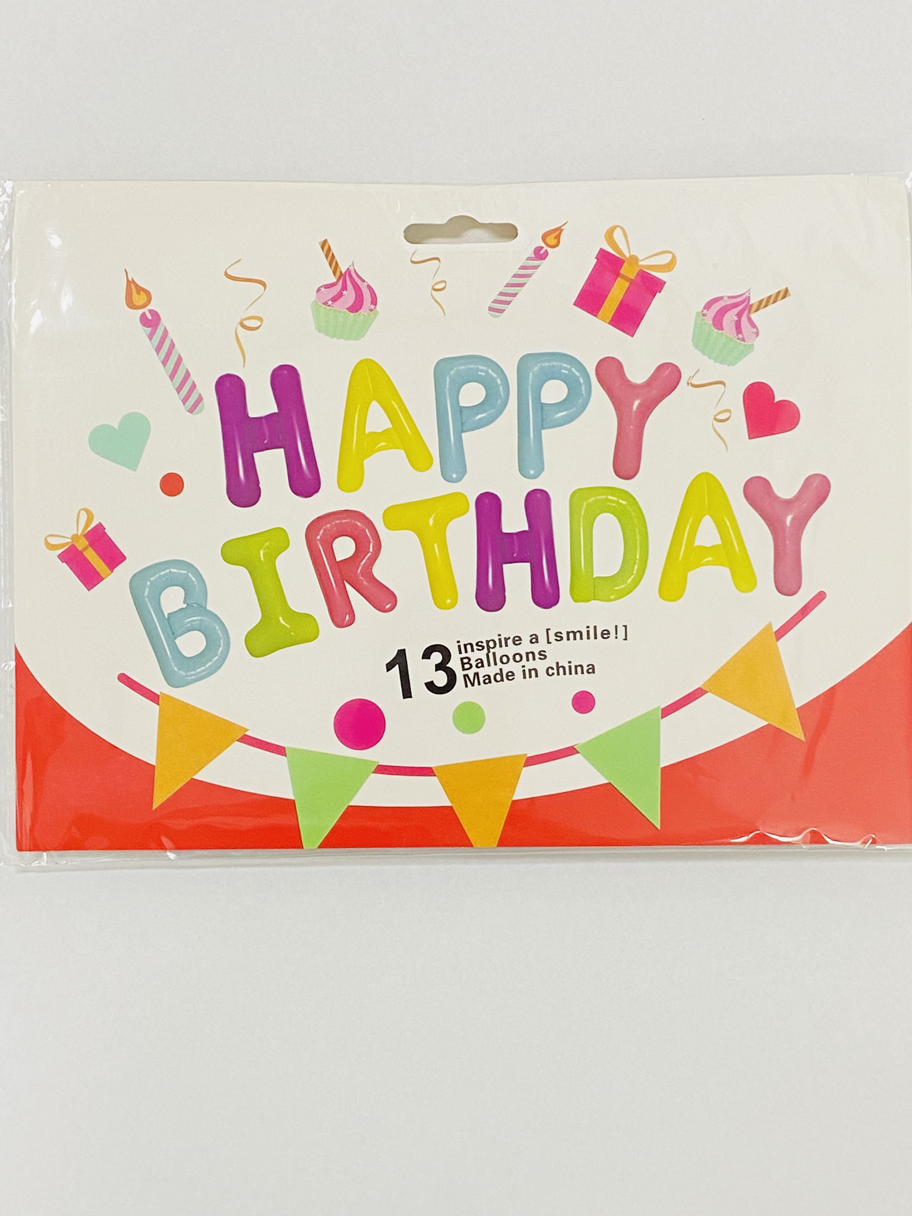 Happy Birthday Ballons Set Color